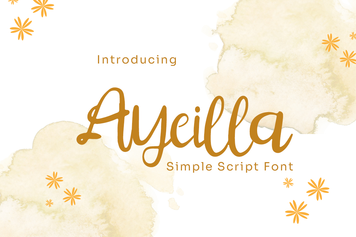 Ayeilla - Simple Script Font by Dhabee