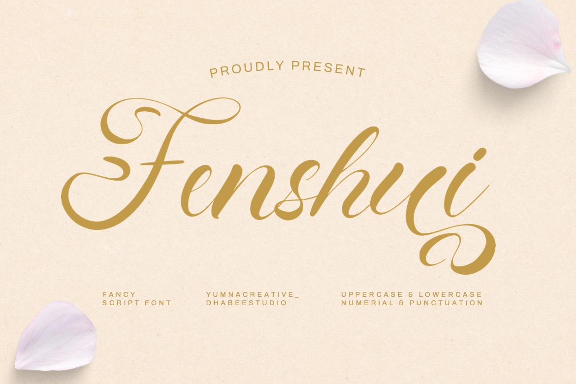 Fenshui - Fancy Script Font by Dhabee