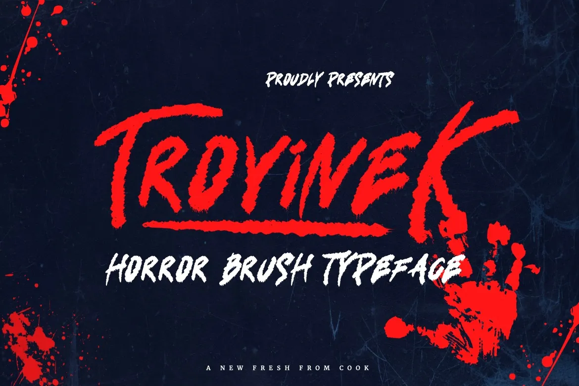12. Trovinek – Horror Brush Font