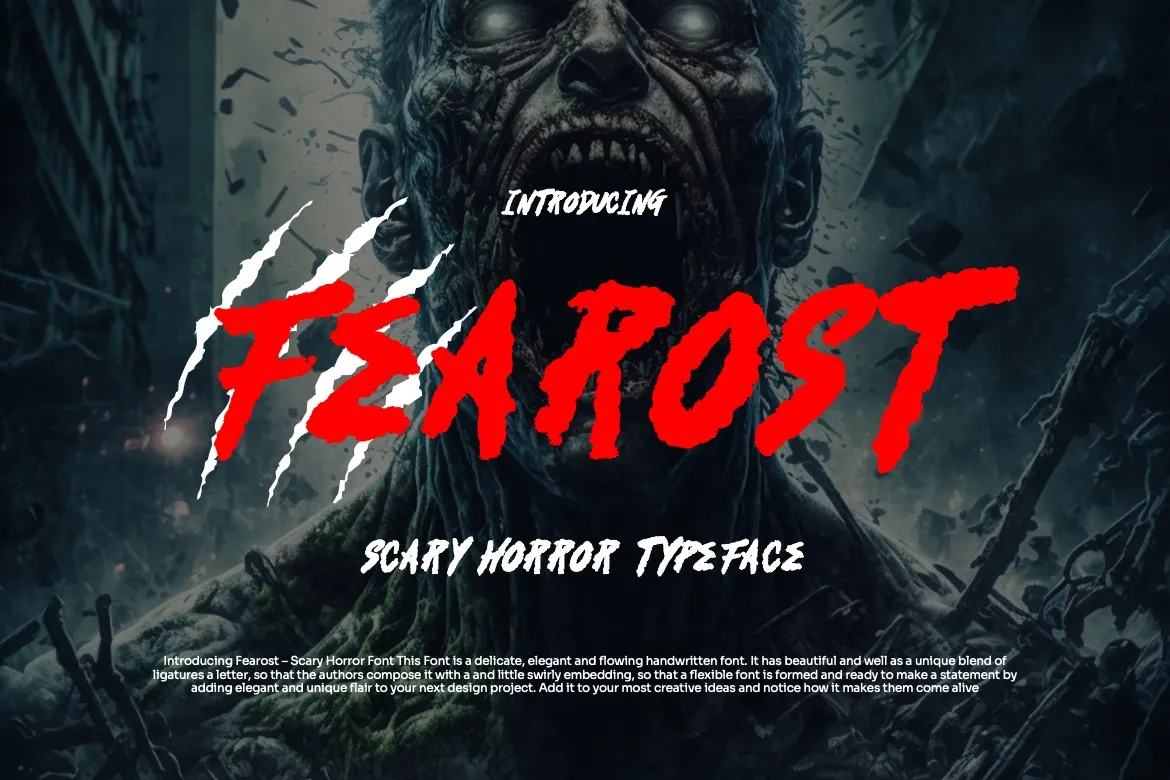 13. Fearost – Scary Horror Font