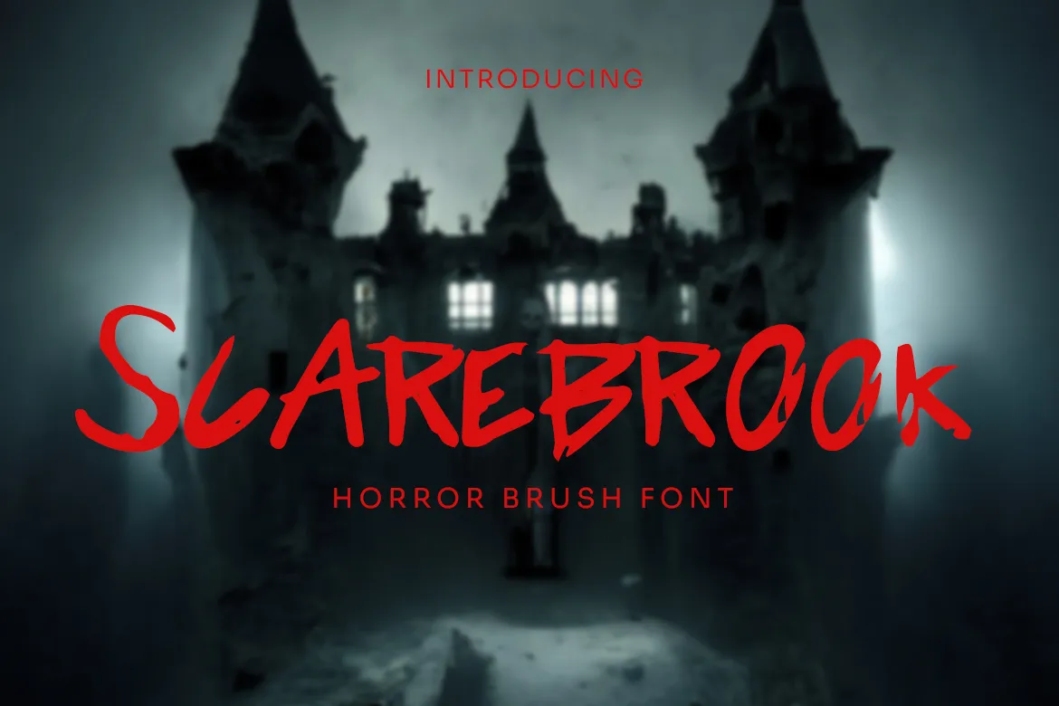 17. Scarebrook – Horror Brush Font