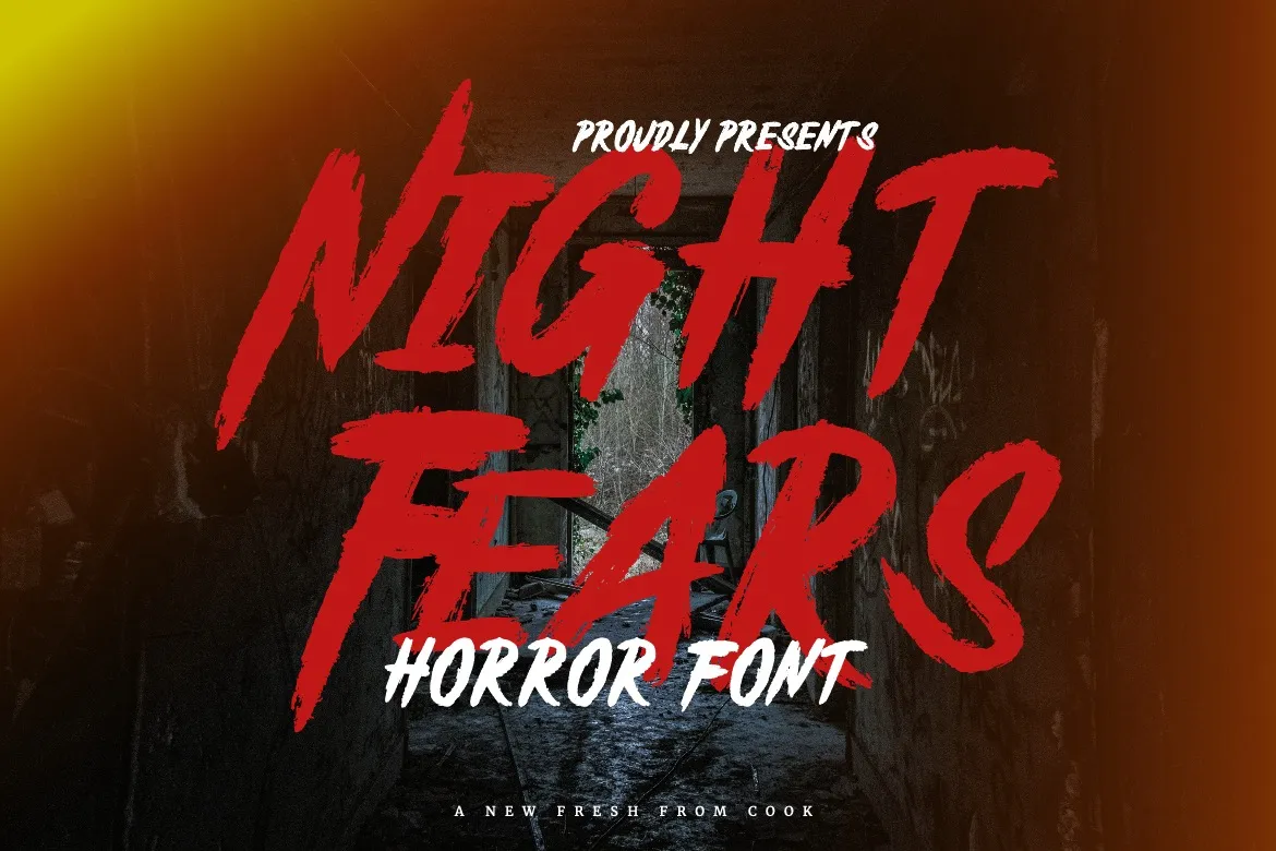 9. Night Fears – Horror Font